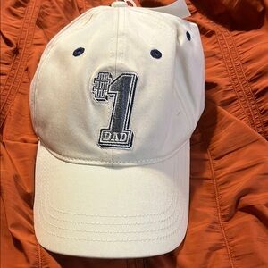 #1 Dad White Cap